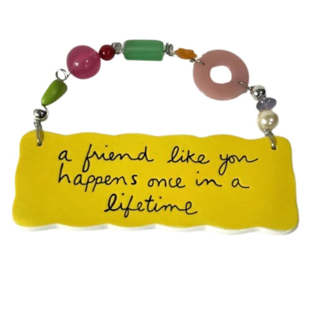 Department 56 ceramic friendship plaque.